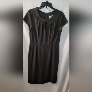 Karin Stevens Charcoal Gray Sheath Dress Size 10